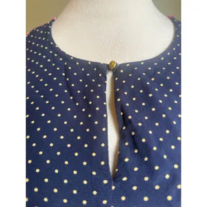 Maeve Anthropologie Pink Bird Floral Polka Dot Dress Long Sleeve 6 boho‎ preppy thumbnail 3