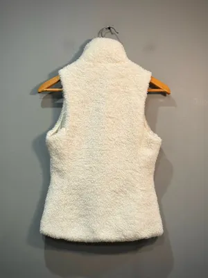 White Patagonia Los Gatos Fuzzy Full Zip Vest Size XS EUC thumbnail 4