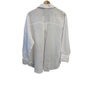 ZARA White 100%Linen women's Long Sleeve Button Down Shirt Small NWT 8372/034 thumbnail 6