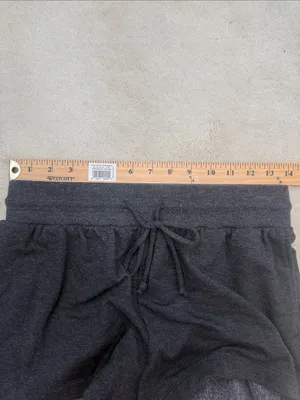 Stars Above Charcoal Gray Lounge Drawstring Shorts Size Small thumbnail 4