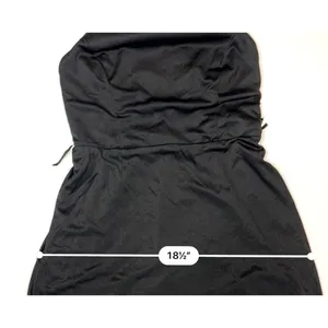 Lulu's Black Criss Cross Back Chiffon A-line Long Maxi Dress SMALL Pageant Prom‎ thumbnail 9