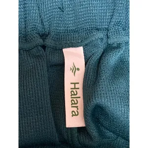 Halara Womens Green High Waisted Pleated Palazzo Wide Leg Trousers Dress Pants S thumbnail 5