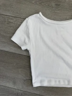 wild fable White Crop Top - Boat Neck Tee thumbnail 2