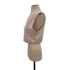 Aritzia Sunday Best Winston Cable Knit Sweater Vest Blush Pink Size XS thumbnail 2