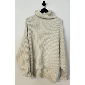 FREE PEOPLE Swim Too Deep Turtleneck Sweater in Tea Size Small thumbnail 6