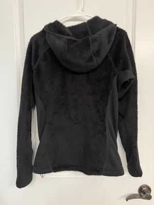Patagonia R2 Polartec High Loft Hooded Fleece Jacket Black Women’s M thumbnail 6