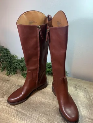 Nordstrom Rack Riding Boots Size 7M Brown Winter Holiday Ladies Knee High thumbnail 3