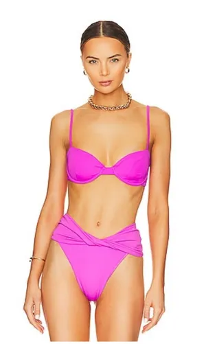 x REVOLVE Irene Bikini Top in Vita Solid Fuchsia AGUA BENDITA thumbnail 1