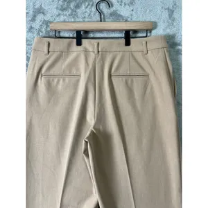 ANN TAYLOR Straight‎ Leg Pants Tan Career Office Minimalist Stretch Size 12 New thumbnail 4