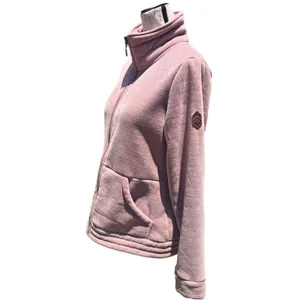 Free‎ Country Womens Mauve Pink Full Zip Faux Fur Lined Fleece Jacket Medium thumbnail 4