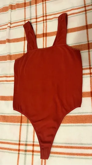 BDG Rust Orange Square Neck Bodysuit thumbnail 1