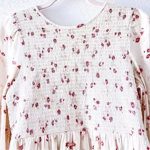 American Eagle Outfitters Women's Cream Floral Boho Babydoll Dress XS‎ thumbnail 3