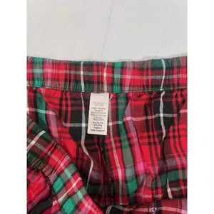 Victorias Secret Red Black Plaid 2 Piece Pajama Set Size XL thumbnail 5