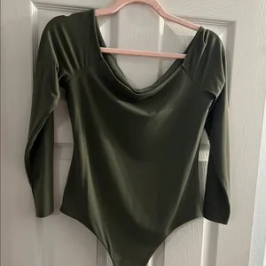 Nuuds Forest Green Bodysuit… new without tags…. Never worn Size L thumbnail 1