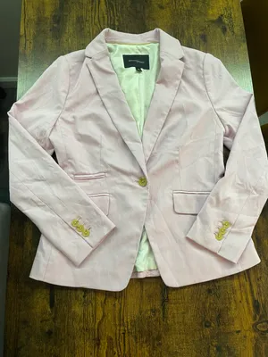 Banana Republic Pink Cutaway SingleButton Blazer SZ 4P & Dress Pants SZ 0 thumbnail 20