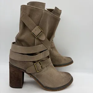 Ibiza Last‎ Jeffrey Campbell Womens 11 Boots Brown Leather Ankle Straps Buckles thumbnail 2