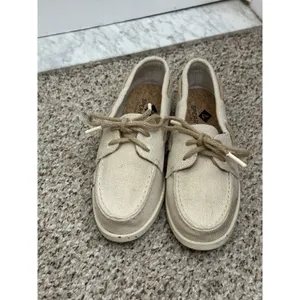 Sperry A/O 2-Eye Boat Shoe 100% Hemp/Ivory Women's Size 7 UK 4.6 Slip On Shoes thumbnail 3