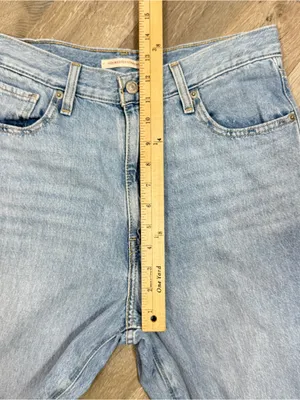 Levi’s High Waist‎ Straight Leg Jeans Light Blue Women Size 29 thumbnail 14