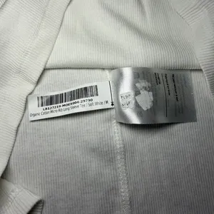 Quince Soft White Micro-Rib Long Sleeve T Shirt Size Medium Organic Cotton thumbnail 5