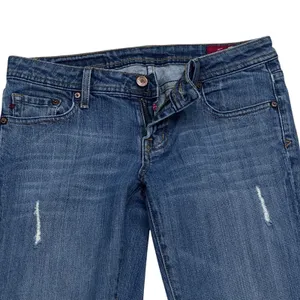 Seven7 Jeans‎ Womens 29 Flare Low Rise Medium Wash Denim Stretch Whisker 30x32 thumbnail 3