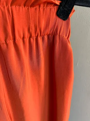 orange belted wide leg pants thumbnail 3