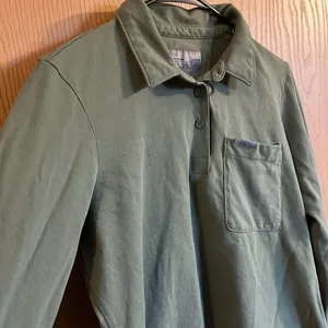 FIGSPRO Pique Longsleeve Polo Top Olive‎ Green Medium thumbnail 2