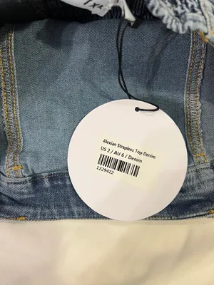 Princess Polly Strapless Top Denim thumbnail 3