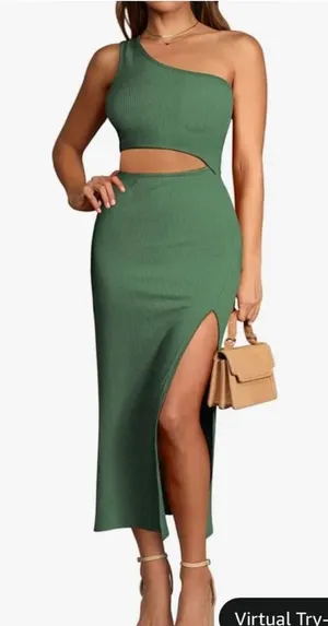 Amazon Women’s Green One Shoulder Dress thumbnail 1