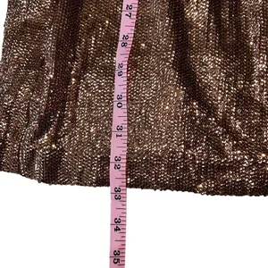 INTERMIX Hilary Rose Gold Sequin Square Neck Long Sleeve Mini Dress Size 0 thumbnail 11