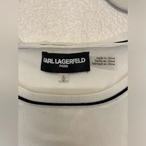KARL‎ LAGERFELD PARIS Women’s Tipped Knit Tank Top Size S thumbnail 4