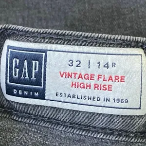 Gap Vintage Flare Women's Black High Rise Straight Leg Denim Jeans Pants Size 32 thumbnail 4