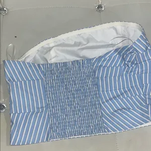 H&M Blue and White Striped Pencil Skirt thumbnail 2