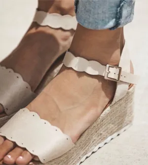 Nude Scalloped espadrille Tan Size 10 thumbnail 3