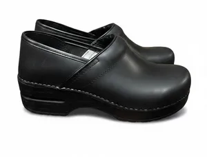 Dansko Professional Black Leather Closed Back Comfort Clogs Slip On Nurse 40 thumbnail 1