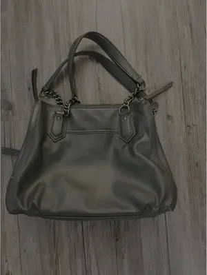 Simply Vera Wang Black and White Floral Satchel Handbag thumbnail 3