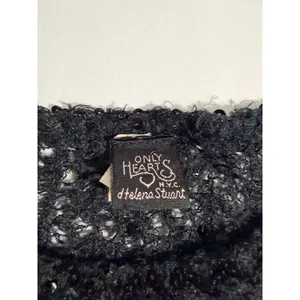 Only Hearts Helena Stuart Sequin Knit Sleeveless Top Black Small thumbnail 3