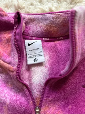 Nike Tie-Dye Half-Zip Fleece Pullover Sweater - Pink thumbnail 4