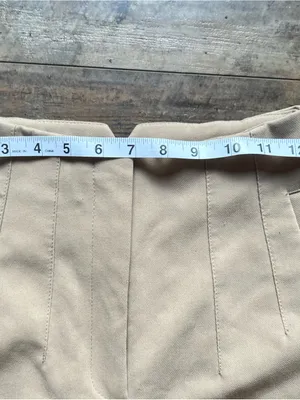 Zara Beige High-Waist Tapered Pants thumbnail 5