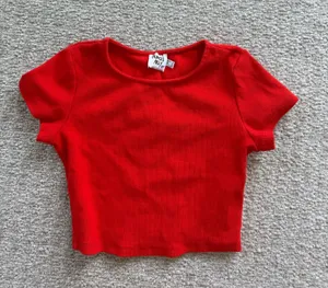 Princess Polly red baby tee  thumbnail 1