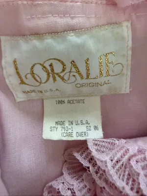 Vintage 80s Loralie Pink Southern Belle Bo Peep Prom Dress Gown XS thumbnail 12
