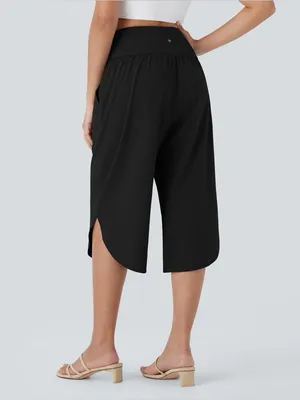 NWT Halara Breezeful High Waisted Crossover Pocket Quick Dry Capri Pants thumbnail 2