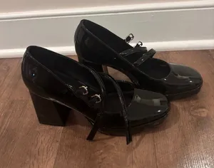 Black Mary Jane Platform Heels Size 6.5 thumbnail 1