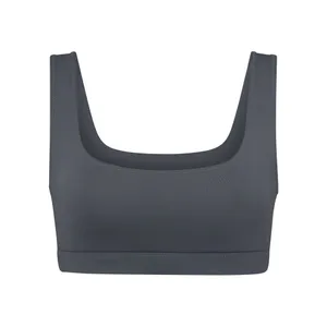Skims Signature Swim Scoop neck tank bikini top Gunmetal S NWT ( sold out) thumbnail 3