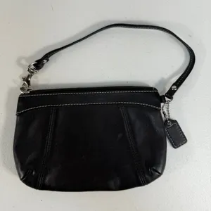 Coach Black Legacy Wristlet Wallet‎ Leather Small Pouch 48179 Designer Festival thumbnail 5