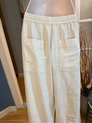 ✨NWOT Free People Chambers Linen Laid Back Pull On Pants XS✨ thumbnail 8