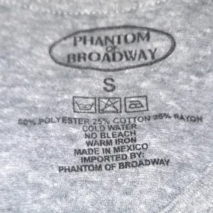 PHANTOM of Broadway Gray Tee Size Small thumbnail 4
