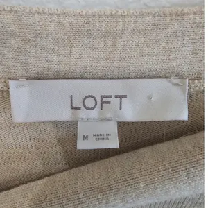 LOFT Sweater Womens Sz M Boat Neck‎ Neutral Minimalist Cozy Business Casual Knit thumbnail 3
