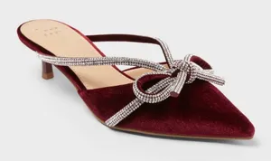 Gwen Rhinestone Bow Heels thumbnail 1
