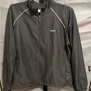 Reebok Women's Black Track Jacket Full Zip Sporty VTG Style L thumbnail 3