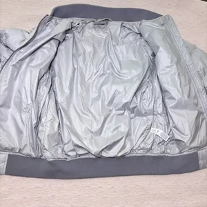 Athleta‎ Womens Jacket Goose Down Dooby Bomber Jacket Coat Gray Size S thumbnail 9